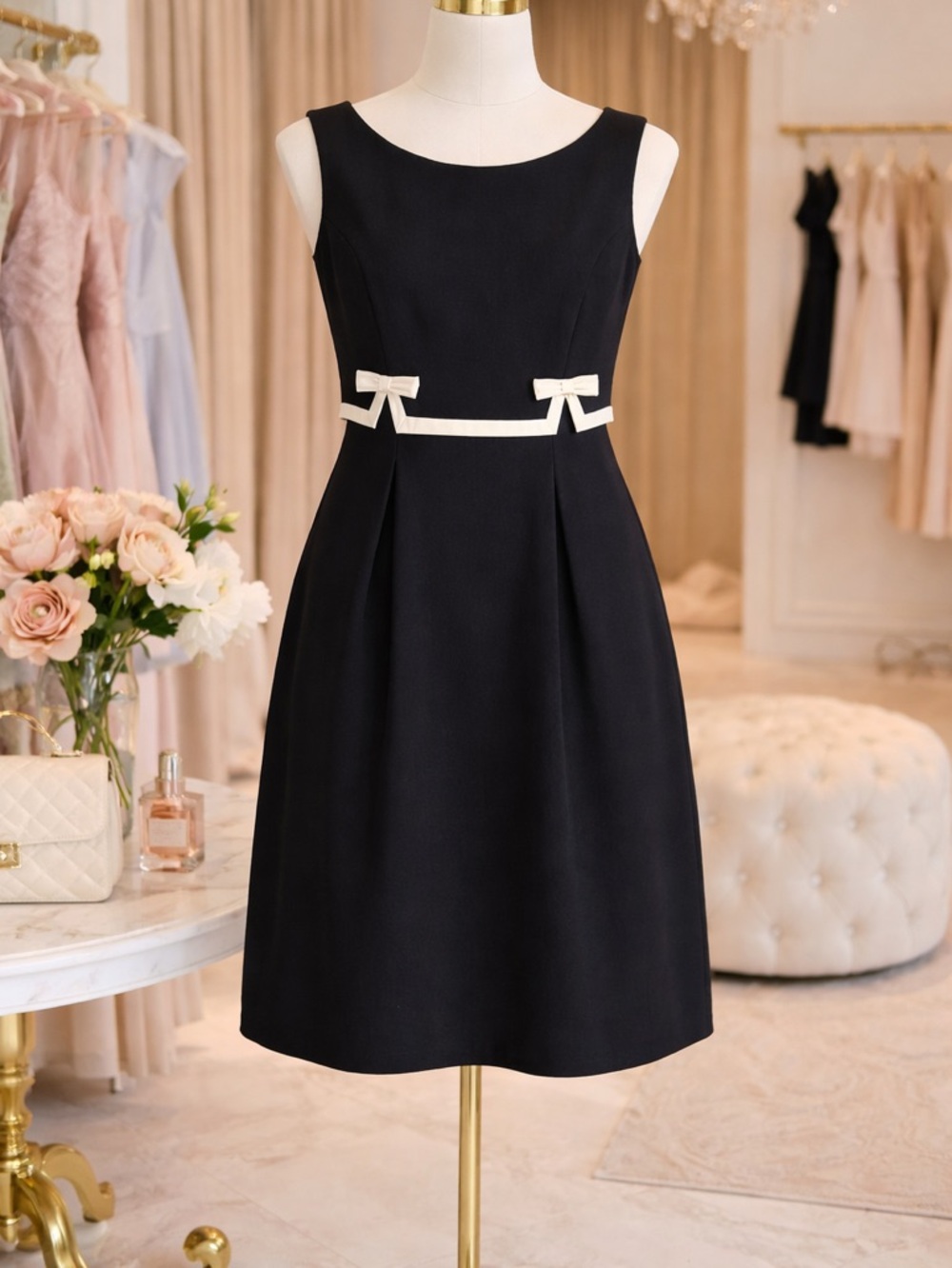 Vintage Georgiou Studio Little Black Dress - Size 4 - Made in Cyprus